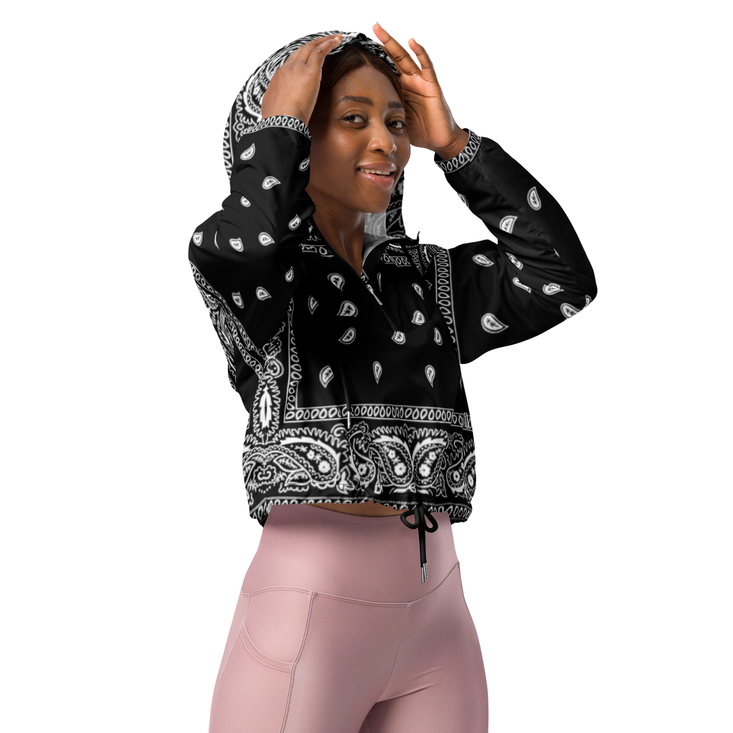 Women’s Paisley cropped windbreaker