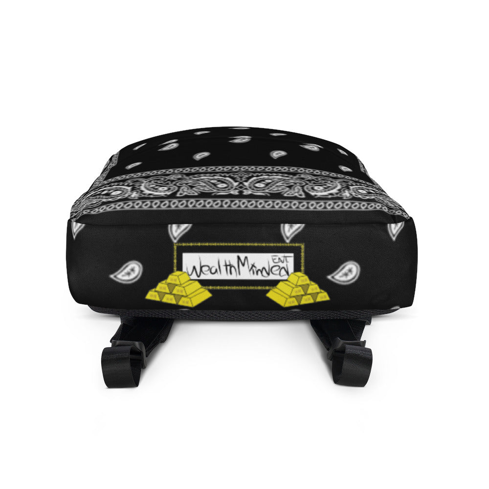 Wealth Minded Paisley Bandana Backpack