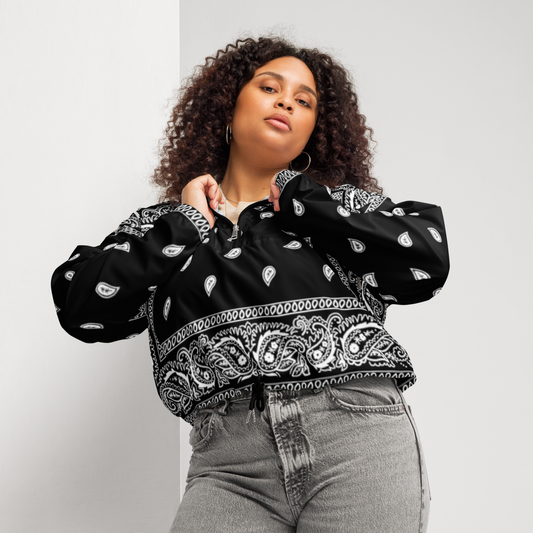 Women’s Paisley cropped windbreaker