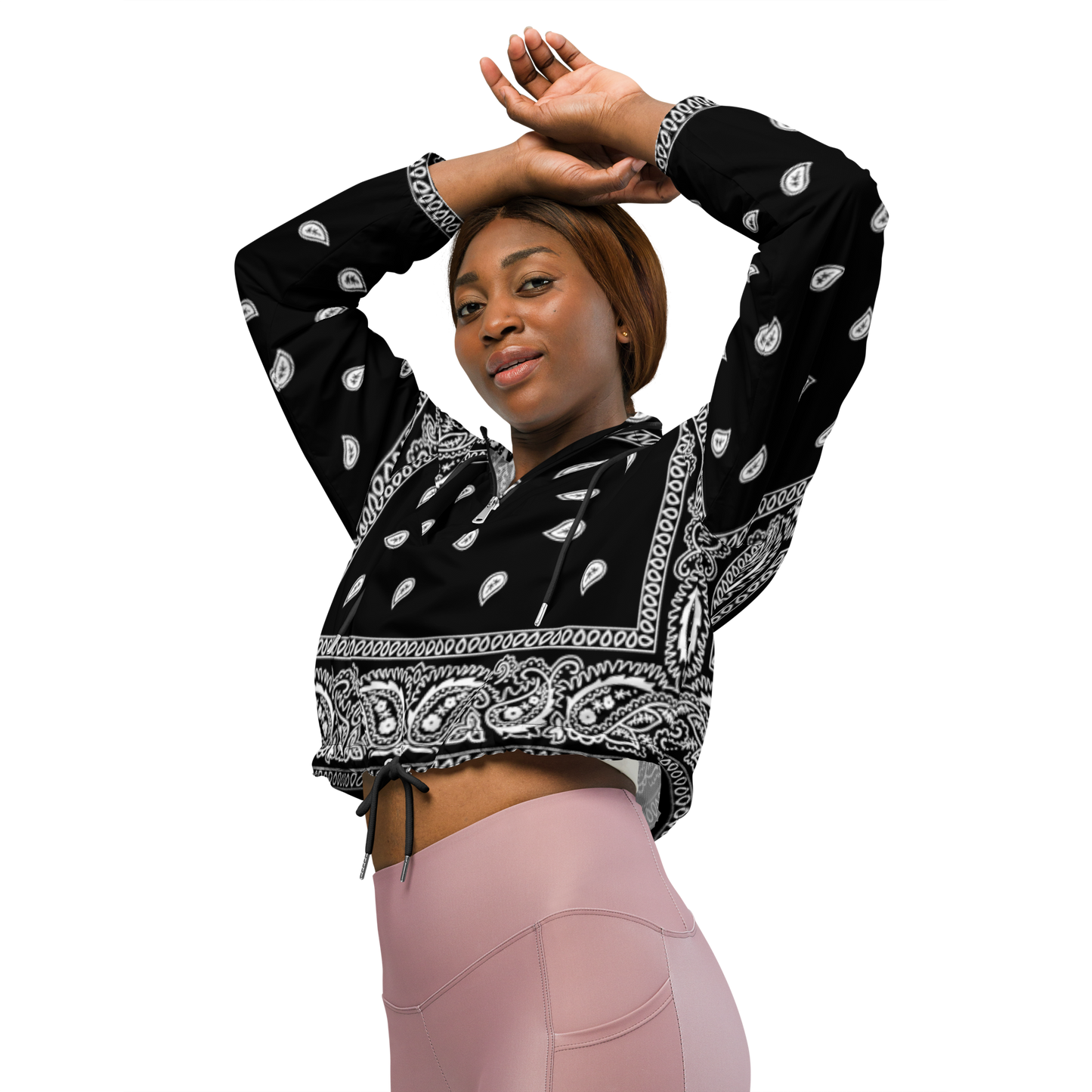 Women’s Paisley cropped windbreaker