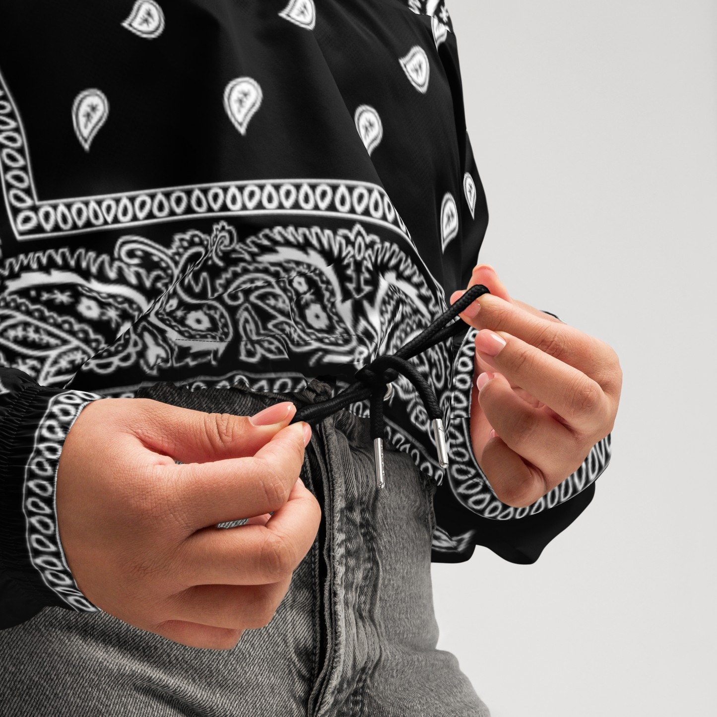 Women’s Paisley cropped windbreaker