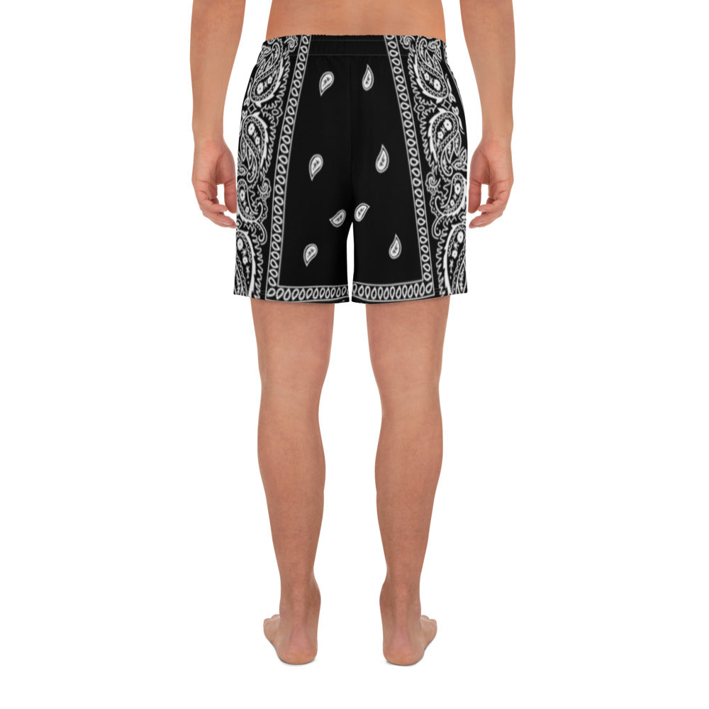 Men's Athletic Wealth Minded Paisley Bandana Long Shorts