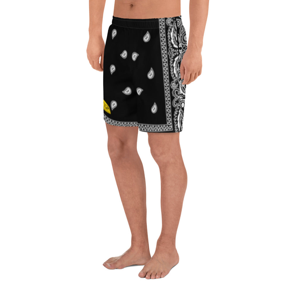 Men's Athletic Wealth Minded Paisley Bandana Long Shorts