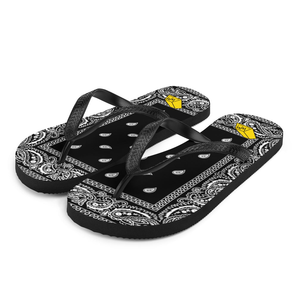 Men's Wealth Minded Bandana (Paisley) Flip-Flops